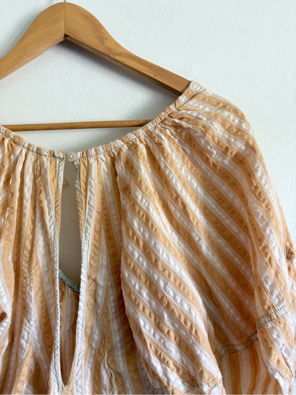 Free People Bop Around Romper in Orange Stripe - Picture 5 of 6